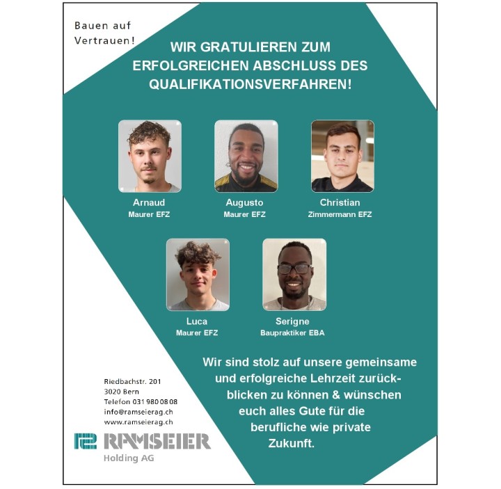 Gratulation Lehrlinge 2023